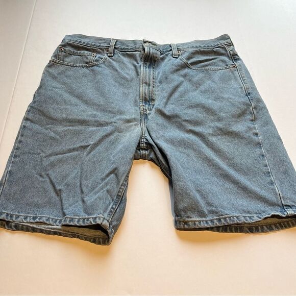 Men's Levi's 505 Shorts Faded Blue Denim Size 38 - Picture 1 of 7